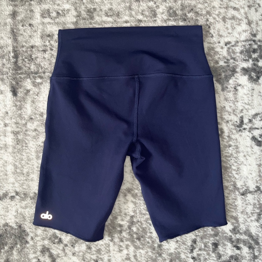 ALO Yoga High-Rise Navy Bike Shorts